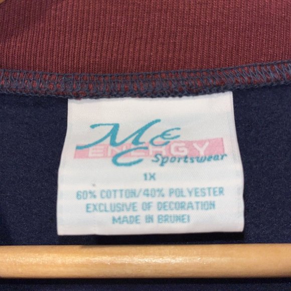 Angel Joy To The World Holiday Crewneck Blue Embroidered 1X XXL NWOT Granny Core - Picture 7 of 7